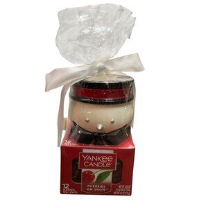 Yankee Candle Cherries on Snow Snowman Tea Light Holder